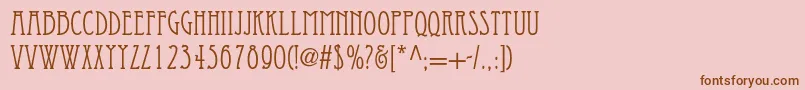 Шрифт Eccentricstd – коричневые шрифты на розовом фоне