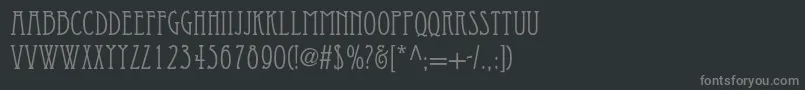 フォントEccentricstd – 黒い背景に灰色の文字