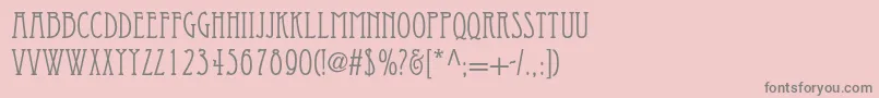 Eccentricstd-fontti – harmaat kirjasimet vaaleanpunaisella taustalla
