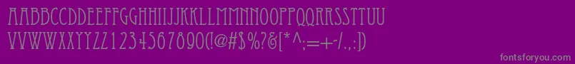 フォントEccentricstd – 紫の背景に灰色の文字