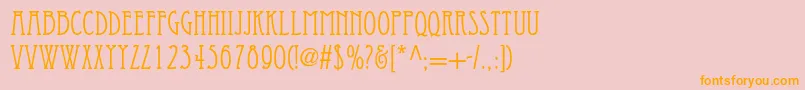 Шрифт Eccentricstd – оранжевые шрифты на розовом фоне
