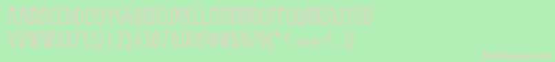 Eccentricstd Font – Pink Fonts on Green Background