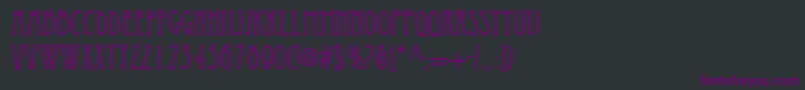フォントEccentricstd – 黒い背景に紫のフォント
