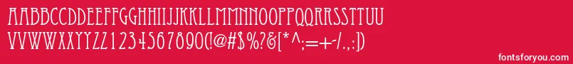 フォントEccentricstd – 赤い背景に白い文字