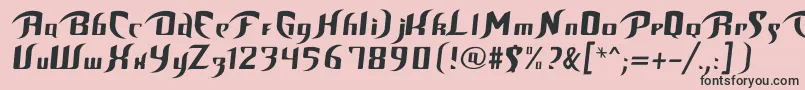 UnofficialBopFont Font – Black Fonts on Pink Background