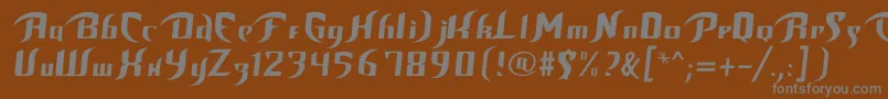 Шрифт UnofficialBopFont – серые шрифты на коричневом фоне