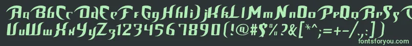 UnofficialBopFont Font – Green Fonts on Black Background