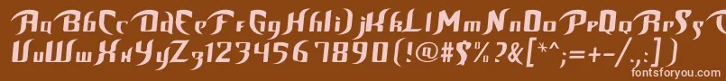 UnofficialBopFont Font – Pink Fonts on Brown Background