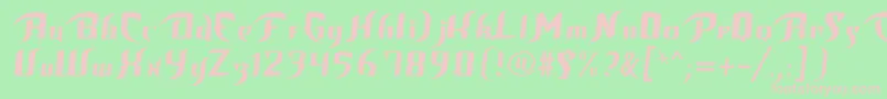 UnofficialBopFont Font – Pink Fonts on Green Background