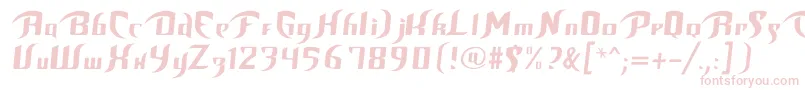 UnofficialBopFont-Schriftart – Rosa Schriften auf weißem Hintergrund