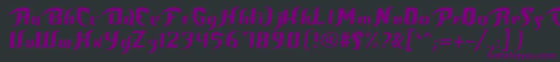 Fonte UnofficialBopFont – fontes roxas em um fundo preto