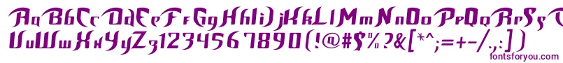 Шрифт UnofficialBopFont – фиолетовые шрифты на белом фоне