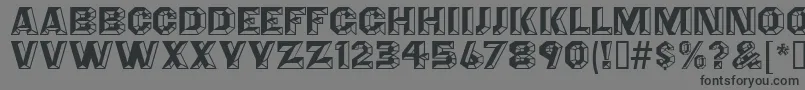 フォントAnglesMf – 黒い文字の灰色の背景