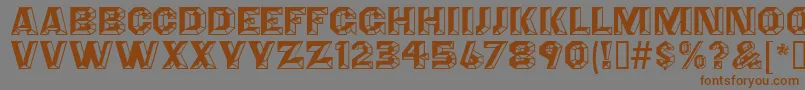 AnglesMf-Schriftart – Braune Schriften auf grauem Hintergrund