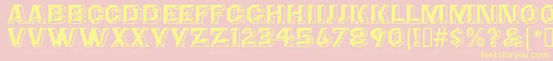 Шрифт AnglesMf – жёлтые шрифты на розовом фоне
