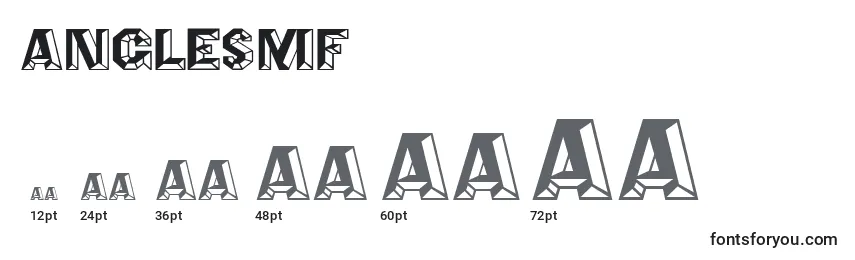 Размеры шрифта AnglesMf