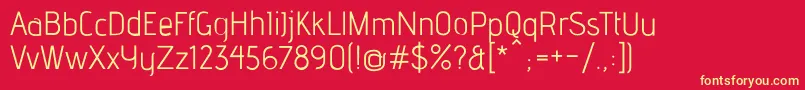 AdventRe Font – Yellow Fonts on Red Background