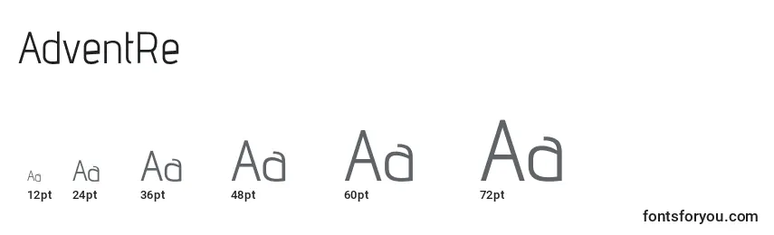 AdventRe Font Sizes