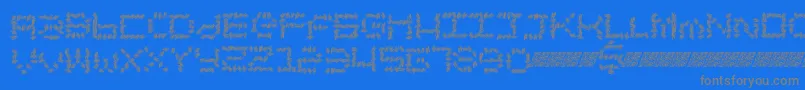 フォントChronicsales – 青い背景に灰色の文字