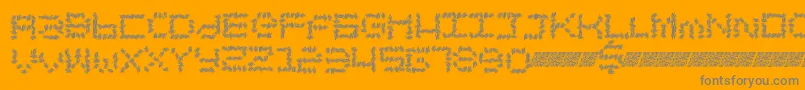 フォントChronicsales – オレンジの背景に灰色の文字