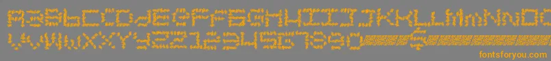 Chronicsales-Schriftart – Orangefarbene Schriften auf grauem Hintergrund