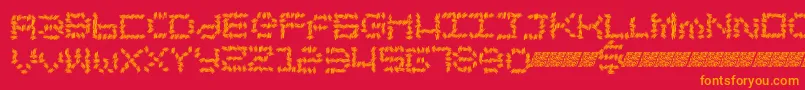 Chronicsales Font – Orange Fonts on Red Background