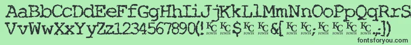 Miserylovescompanydemo Font – Black Fonts on Green Background