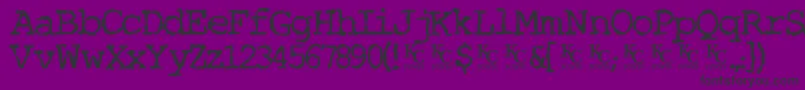 フォントMiserylovescompanydemo – 紫の背景に黒い文字