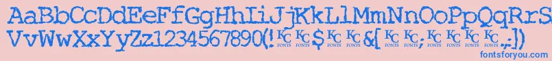 Miserylovescompanydemo Font – Blue Fonts on Pink Background