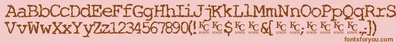 Miserylovescompanydemo Font – Brown Fonts on Pink Background