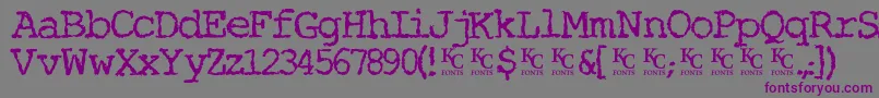 Miserylovescompanydemo Font – Purple Fonts on Gray Background