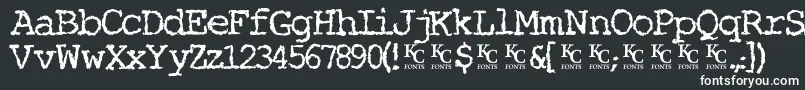 Miserylovescompanydemo-fontti – valkoiset fontit mustalla taustalla