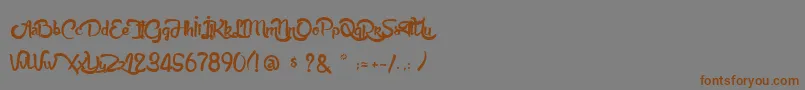 AnabelleScript Font – Brown Fonts on Gray Background