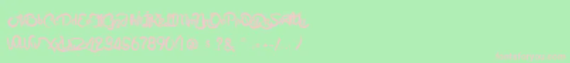 AnabelleScript Font – Pink Fonts on Green Background