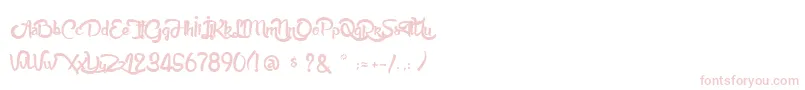 AnabelleScript Font – Pink Fonts on White Background