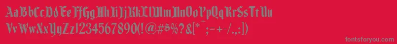 Шрифт Fenwickwoodtype – серые шрифты на красном фоне