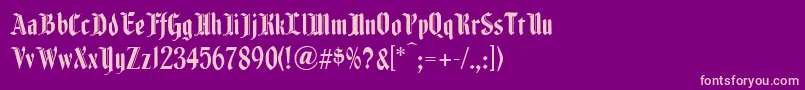 fuente Fenwickwoodtype – Fuentes Rosadas Sobre Fondo Morado