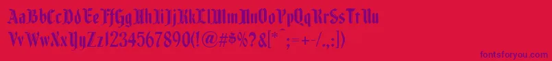 Fenwickwoodtype Font – Purple Fonts on Red Background