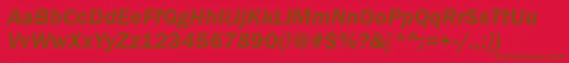 FranklinGothicDemiItalic Font – Brown Fonts on Red Background