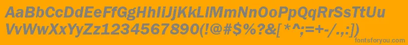 FranklinGothicDemiItalic Font – Gray Fonts on Orange Background