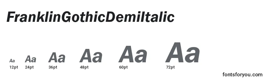 FranklinGothicDemiItalic Font Sizes