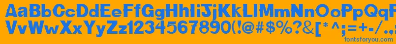 NewBold Font – Blue Fonts on Orange Background