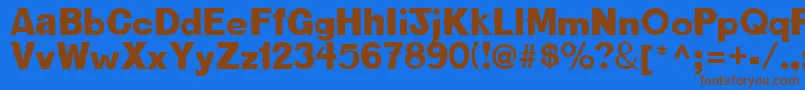 NewBold Font – Brown Fonts on Blue Background