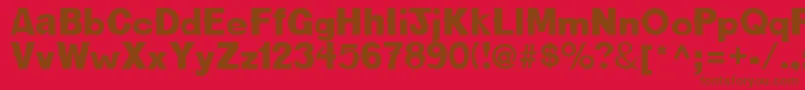 NewBold Font – Brown Fonts on Red Background