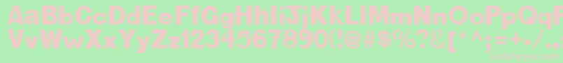 Fonte NewBold – fontes rosa em um fundo verde
