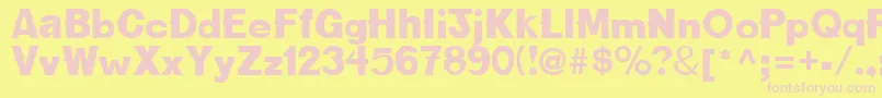 NewBold Font – Pink Fonts on Yellow Background