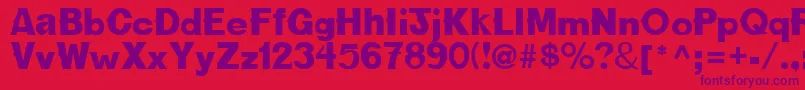 NewBold Font – Purple Fonts on Red Background