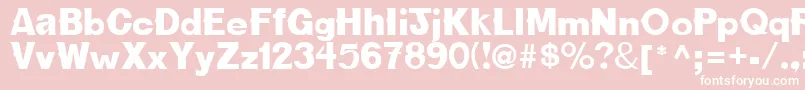NewBold Font – White Fonts on Pink Background