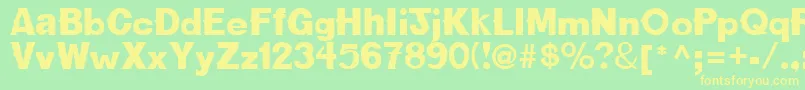 Police NewBold – polices jaunes sur fond vert