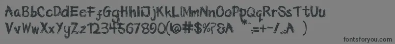Niere Font – Black Fonts on Gray Background